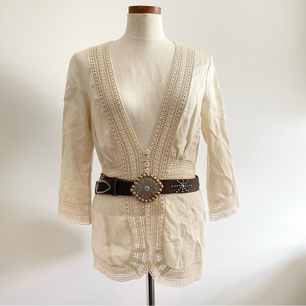 Leatherock Soft Genuine 100% Leather Turquoise studded belt